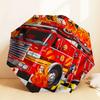 1pc Firetruck Flames Pattern Umbrella Design Automatic Opening and Closing Umbrella, High-quality Travel Umbrella,  c1128234
