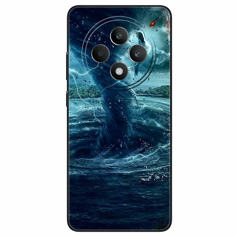For OPPO Reno 12F 5G Case Cool Black Soft Silicone Cover for Oppo Reno12 FS Cartoon TPU Shell On Reno12 F Protective Funda Capas