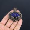 Lapis Lazuli Pendant Handmade Gemstone Jewelry, 999 Copper Wire Wrapped Pendant ,Unique Design Jewelry Pendant