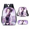 New Cartoon Super Moon Blade Three Piece Backpack Set for Primary and Secondary School Students