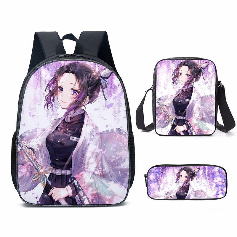 New Cartoon Super Moon Blade Three Piece Backpack Set for Primary and Secondary School Students