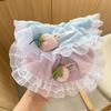 Exquisite Elastic Lace Strawberry Scrunchies Sweet Large Lace Hair Tie Korean Style Cloth Exaggerated Hair Ring Daily