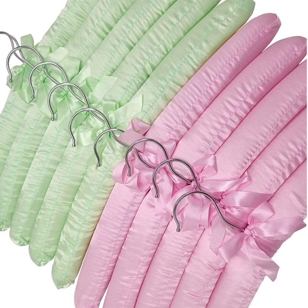 5KS Saténové hedvábné ramínko na šaty Vysoce kvalitní výstavní ramínko Praktické odolné houbové ramínko Domácí skladování Organizační potřeby