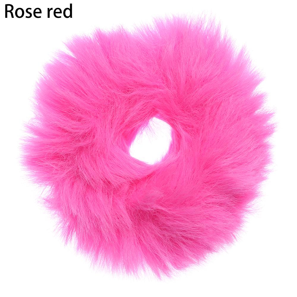 

Fashion Women and Girls Hair Bobbles Faux Rabbit Fur Pom Pom Hair Tie Ponytail Holders Elastic Hair Bands Fur Hair Scrunchies розы красного