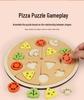 Wooden Pretend Play Kitchen Set: Cutting Vegetables, Mushrooms, and Pizza for Kids