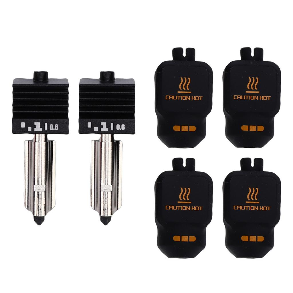 2Pcs 3D Printer Hotend Kit Fit for Bambu Lab P2S H2D H2S H2C 0.6mm with 4Pcs Silicone Socks Extruder Accessories