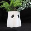 Durable Plastic Halloween Ghost Bucket Ghost-Themed Candy Bowl Ghost Planter  Home Decor