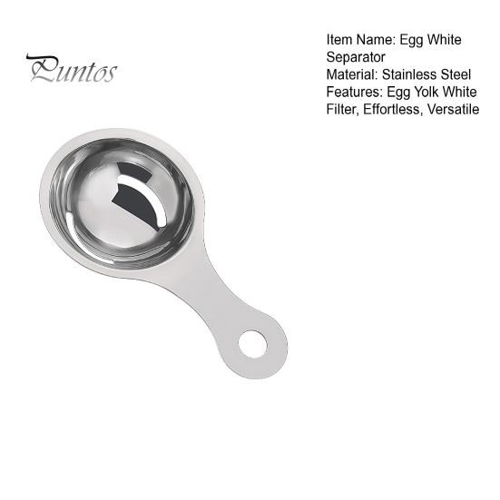 Professional Baking Tools Stainless Steel Egg White Yolk Separator, Effortless Separation Separator for Diet Divider, Curved Groove Sieve Family