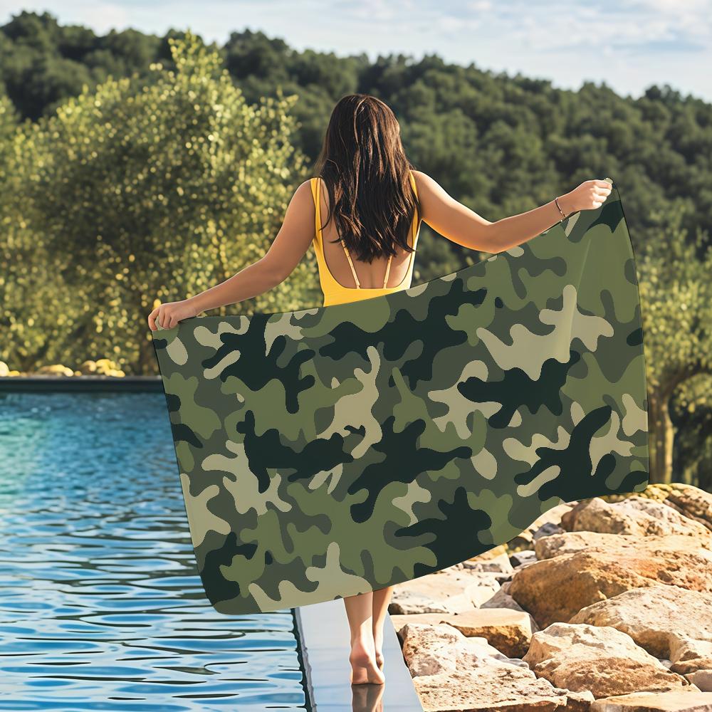 Camo Credit Decorative Towel Quick Drying Beach Towels Are Suitable For Swimming Pools Camping Yoga And The Gym