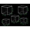 4.7/4/3.3/3/2.5 Inch Clear Acrylic Box with Lid, Jewelry Display Box, Plastic Square Cube Decorative Storage Boxes for Candy Pill and Tiny Jewelry,