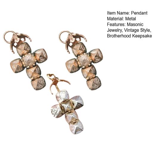Masonic Transforming Sphere Pendant Vintage Mini Transformative Sphere Pendant with Masonic Symbols Brotherhood Keepsake Gift for Freemasons