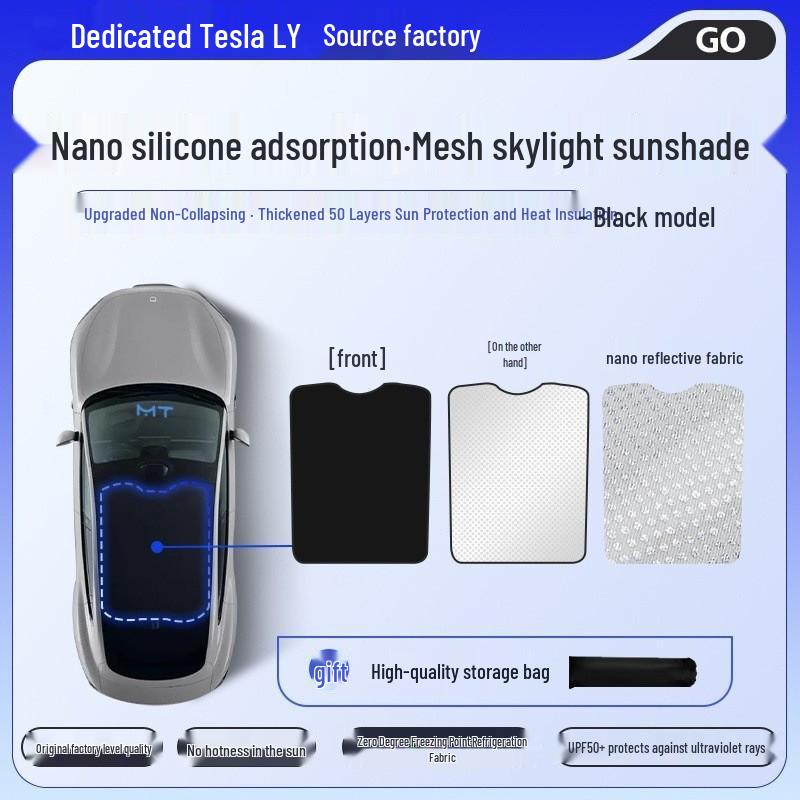 Tesla Sunroof Electrostatic Sunshade - Car Roof Heat Insulating Canopy