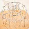 Kitchen Vertical Skewers Holder Round Air Fryer Grill Rack Detachable Grill Kebab Rack with Steel Sticks