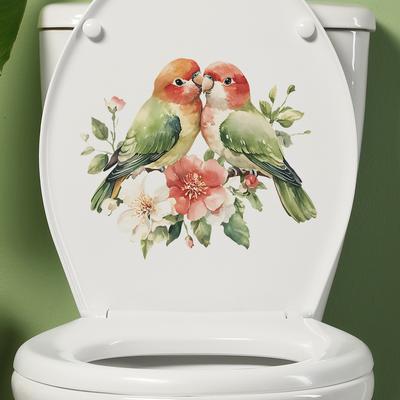 Paar Äste Vögel Blumen Badezimmer Toilette und Heimverschönerungsaufkleber