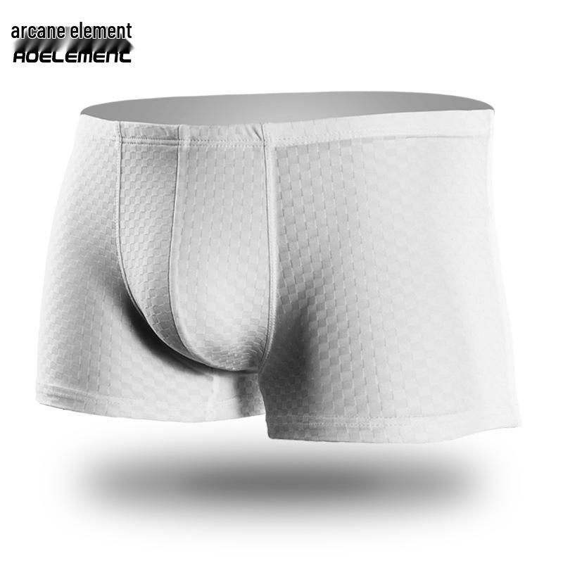 

Мужские летние сетчатые боксеры-брифы из ледяного шелка L белый