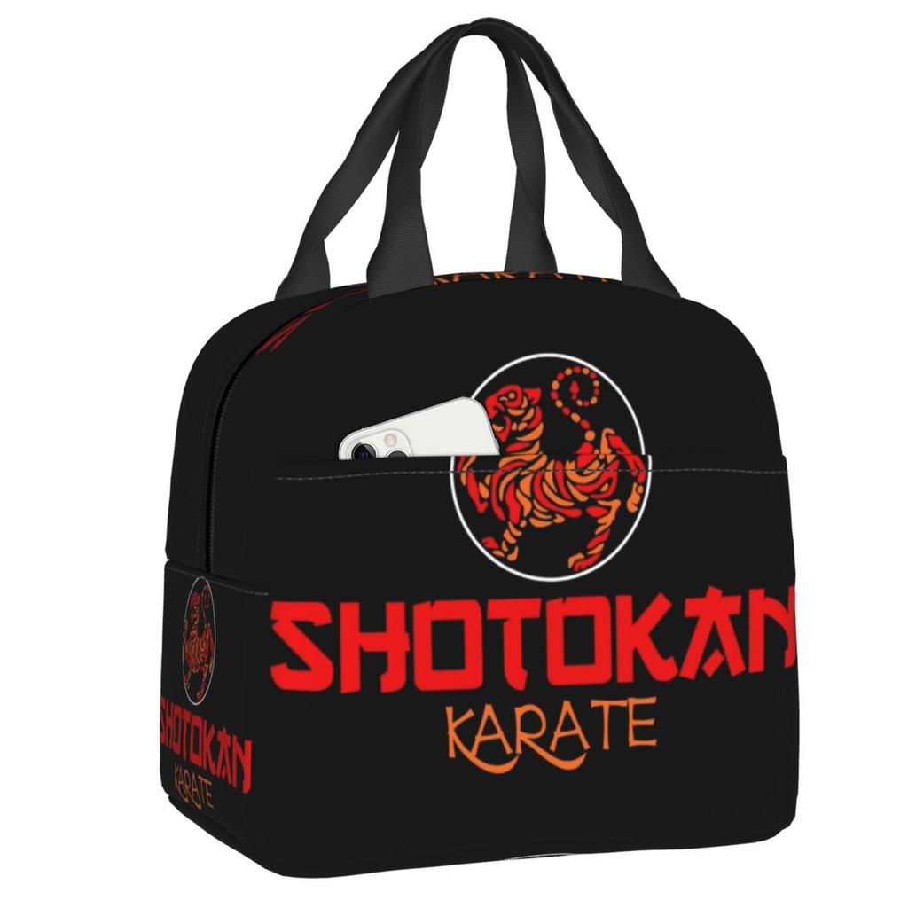 Custom Shotokan Karate Insulated Lunch Bags for School Office Portable Cooler Thermal Lunch Box Women Children