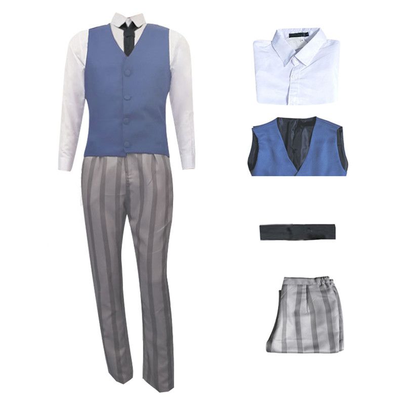 

Legosi Anime Beastars Cosplay Costume Grey Wolf Uniform Cool Suit Outfit Adluts Costume Set(No Wig),M