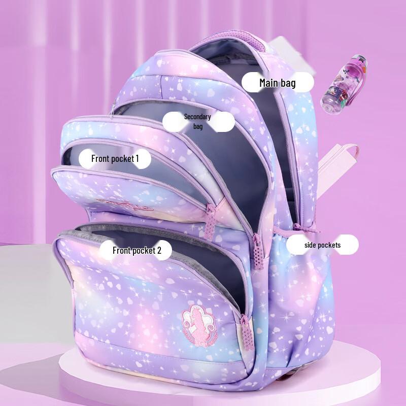ZIRANYU Detachable Rolling School Bag for Girls