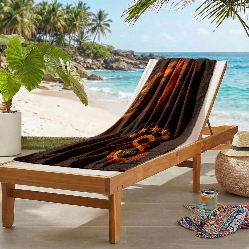 Galatasaray Fashion Beach Towel: Ideal for Summer Adventures Soft, absorbent and quick drying suitable for swimming and bathing