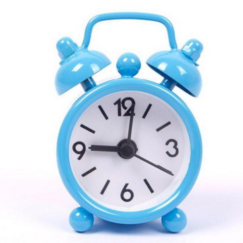 Portable Mini Alarm Clock Retro Double Bell Desk Table Clock Durable Quartz Clock Home Decoration Table Watch Desk Clock