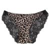 Nahtlose Damen-Unterwäsche aus Spitze mit Leopardenmuster und niedriger Taille – große Größe, japanischer Stil, dünner Baumwoll-Schritt