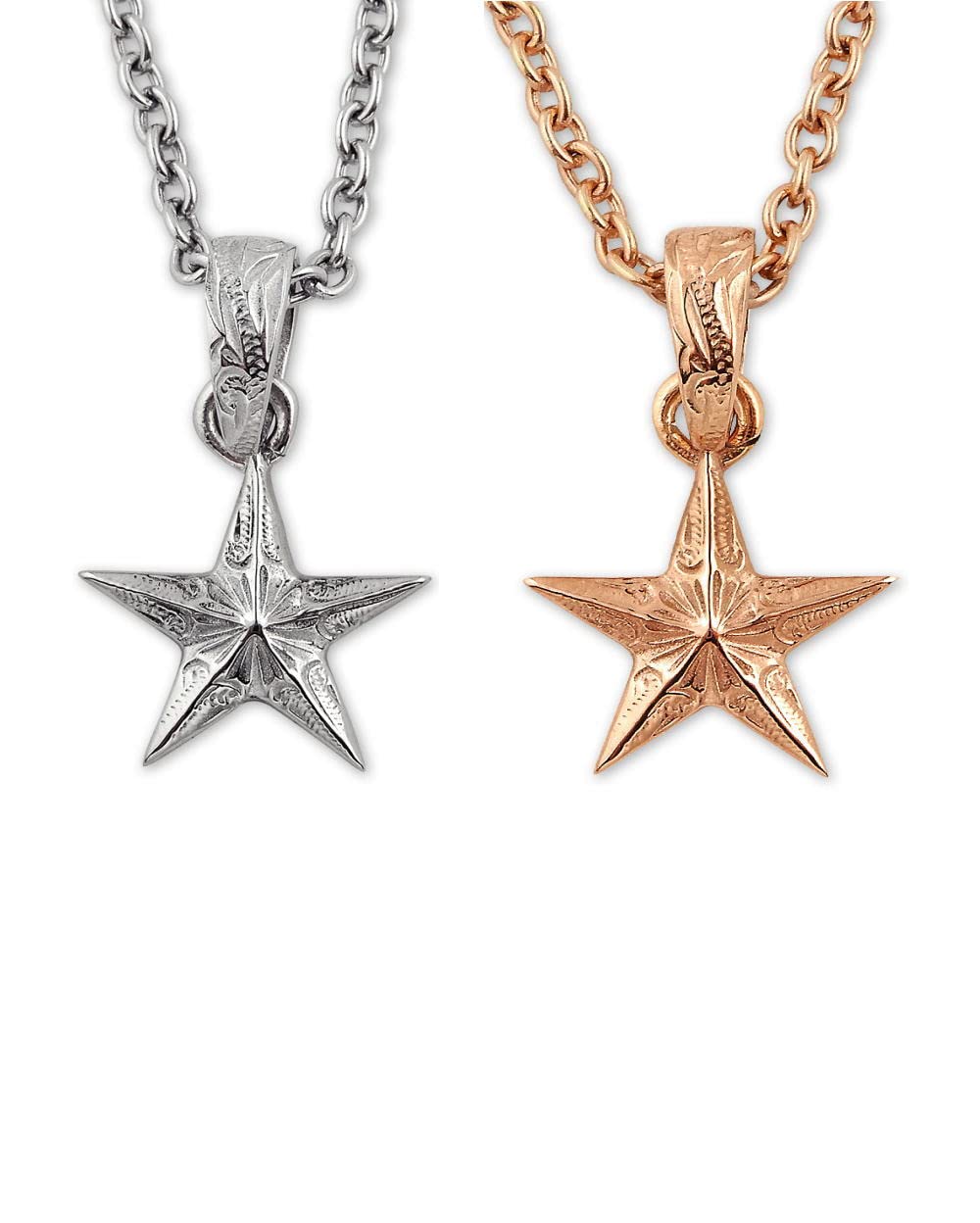 

Hawaiian Jewelry Pair Necklace Stainless Steel Star Pendant Silver Rose Gold Yellow Gold Accessories Rose Women s Men s [Silver & Gold]
