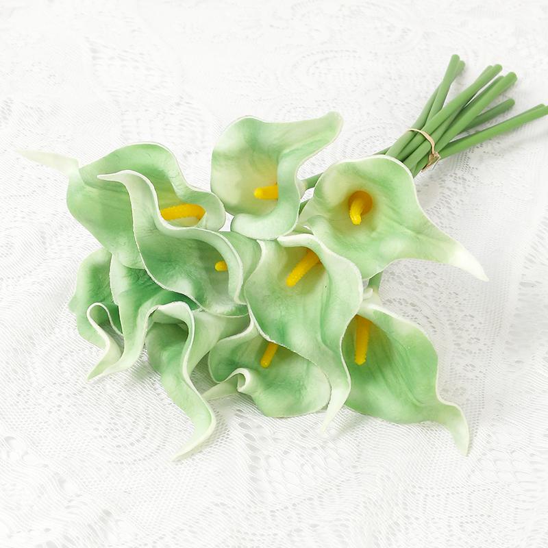 5Pcs PU Calla Lily Simulation Flowers for Home Decor Floral Arte Set Garden Wedding Decoration Bouquet DIY Vase Ornament