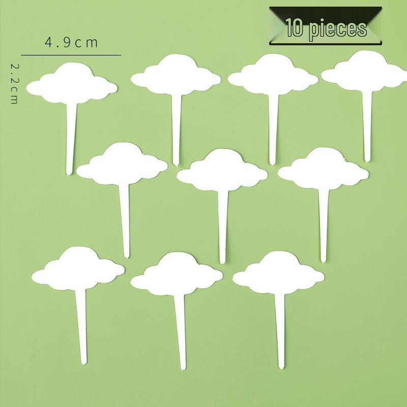 Writable Cloud Topper Greeting Card for Cake Decoration - Birthday & Dessert Table Accessory