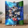 1pc Blue Rock Football Dreams Flannel Blanket Soft Warm Throw Blanket for Bedroom Living Room Bed Travel Camping Picnic Gift. MT7150186