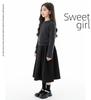 Autumn 2025 Girl's Casual Parent-Child Three-Piece Set: Vest, Base Shirt, Skirt