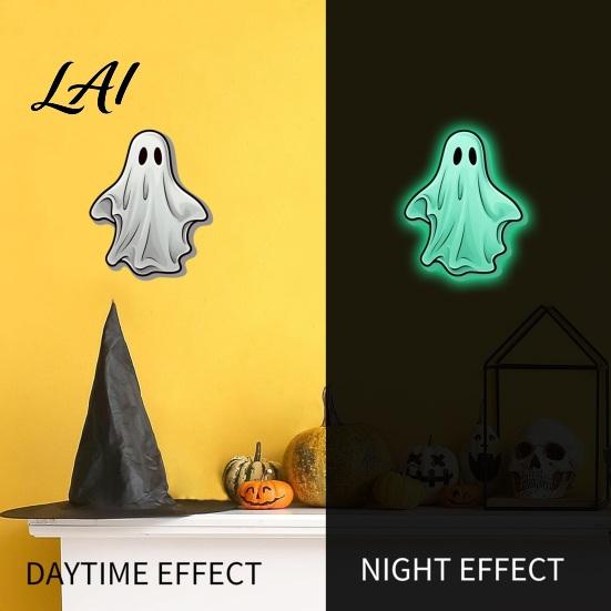 DIY Ghost Scene Wall Murals Luminous Stickers for Halloween Decoration Glow in The Dark PVC Decals Indoor Outdoor Glass Door Windows And Doors,
