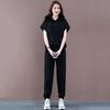2 Pcs/Set Women Hoodie Pants Set Casual Elastic Waist Solid Color Drawstring Hooded Sports Loose Pockets Plus Size Top Trousers Suit Female Garment
