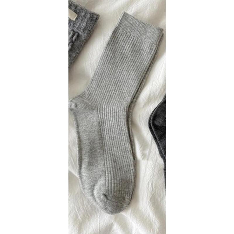 Ladies Autumn Winter Thick Fashion New Grey Medium Tube Socks