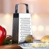 Edelstahl-Reibe Multifunktional Verdickter Edelstahl-Gemüseschneider Vierseitige Kartoffelschneide mit Handschutz