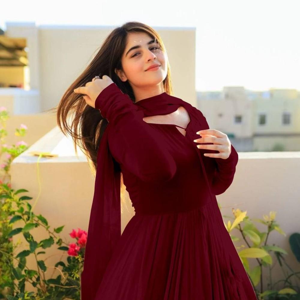 Flaired Gown with Duptta for Girl and Woman