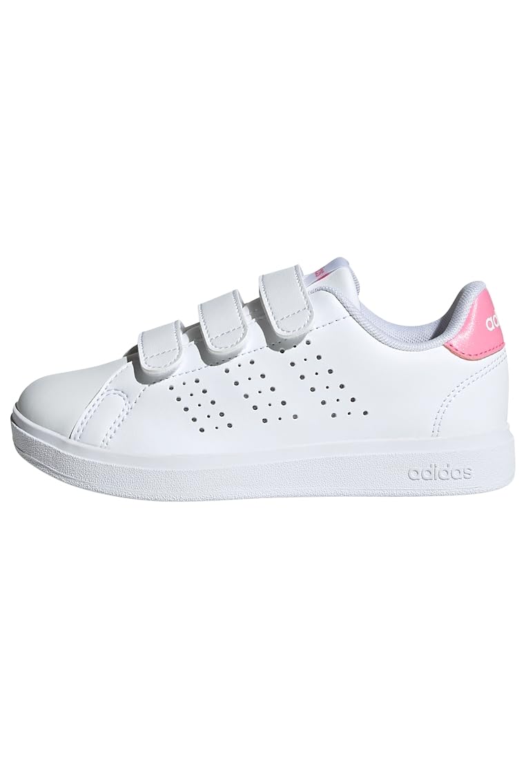 

Adidas Advancourt Base Comfort C Boys and Sizes Footwear Black Size Kids 2.0 Sneakers, Girls, 17-21.5cm, Unisex, NLE01, White/Bliss Pink/Core