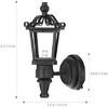 Leorx Vintage DIY Dollhouse 1 12 Dollhouse Miniature LED Wall Light Lamp (Black)