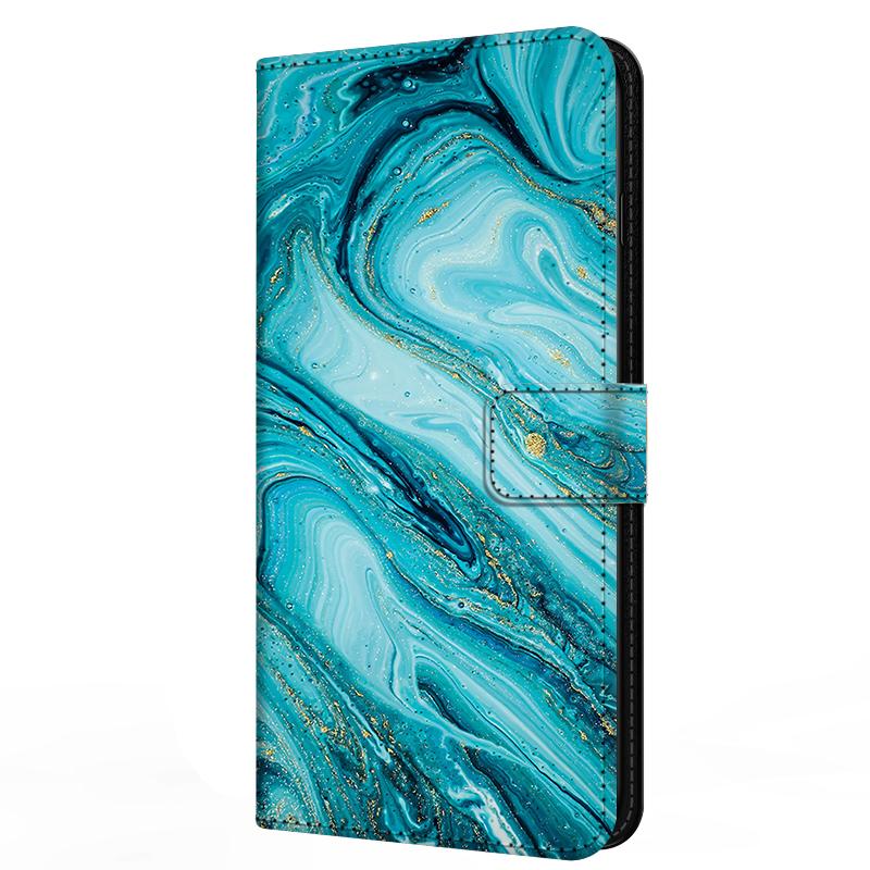 Leather Flip Case for Samsung A37 A57 Cover Wallet Book Stand Magnetic Cove Galaxy A 57 37 5G Capa Marble Partterns Funda Bumper