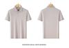 30% Mulberry Silk Business Short Sleeve Polo Neck Knitted Shirt for Men, Autumn Solid Color Versatile T-shirt