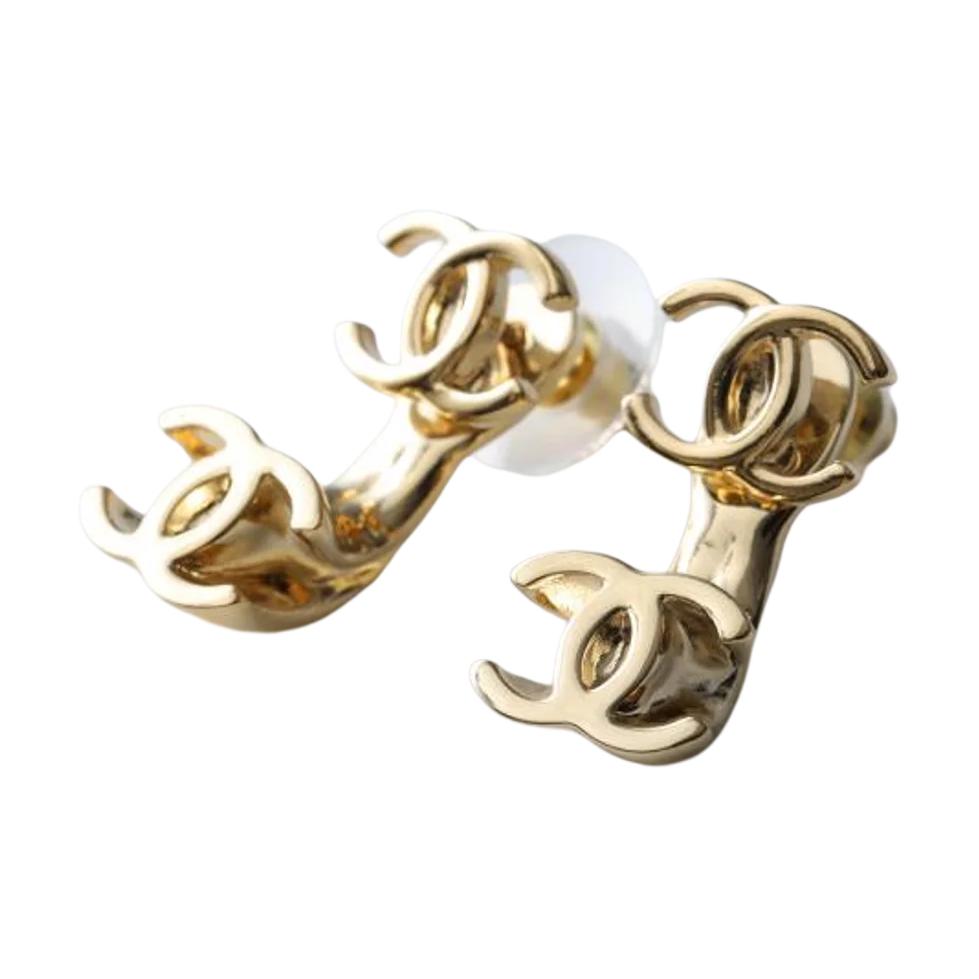 

Chanel Spring Summer 2026 Double C Logo Earrings Women earrings Gold ABH472B24200UA228 Box+Shopping Bag