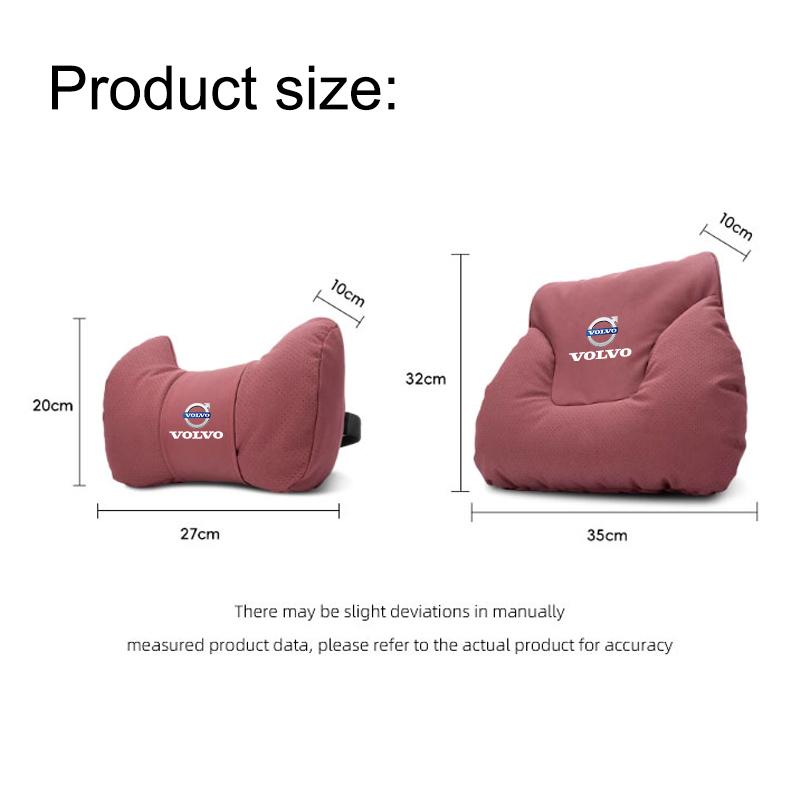 Soft Breathable U-shaped Car Seat Headrest Lumbar Support For Volvo XC90 V90 V60 XC60 V40 EC40 EX40 S80 S60 S90 C40 XC40 V70 C30