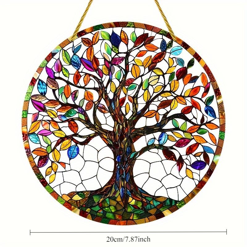 20Cm Tree of Life Series--Window Catcher Color Acrylic Window Decoration Home Decoration Garden Outdoor Pendants, Gifts, Pendants