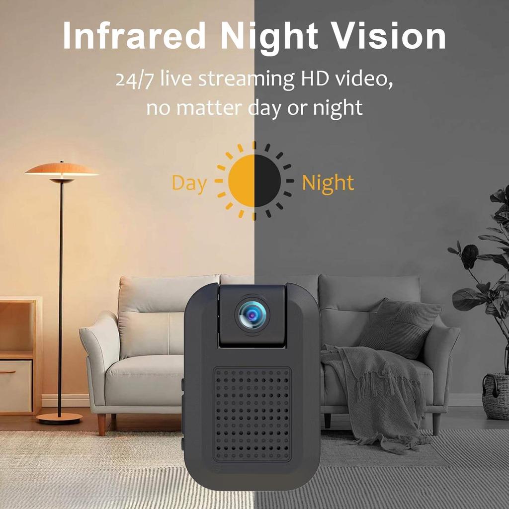 Wireless HD Night Vision Nanny Cam with Remote Access