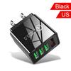 3usb Digital Display Fast Charger 5v3a Multi-function Adapter Travel Charger