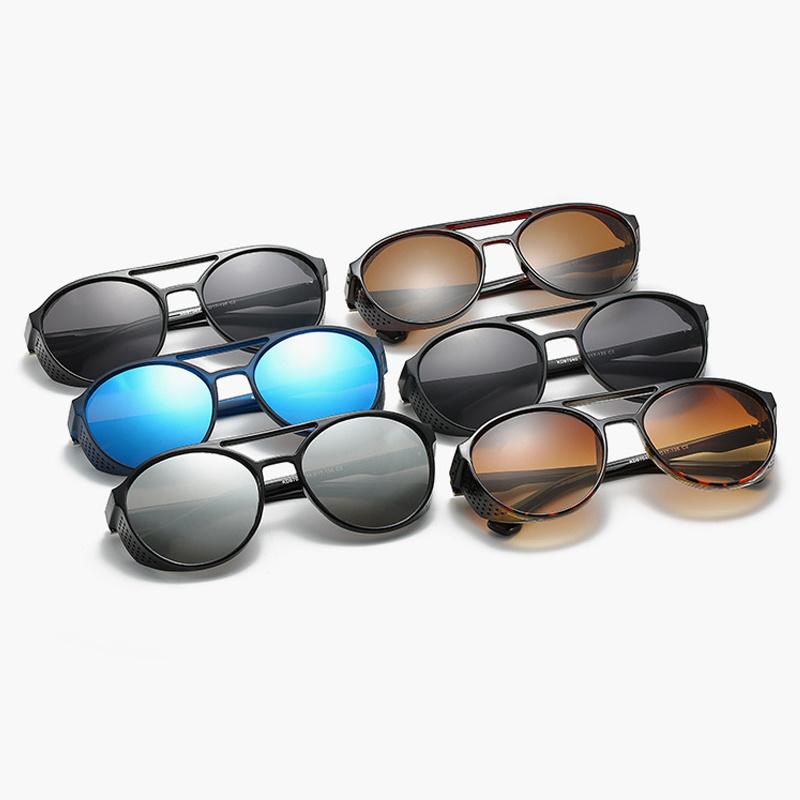 Vintage Steampunk Kulaté Sluneční Brýle Pánské Značkové Designové Zrcadlové Sluneční Brýle Pánská Módní Osobnost Řízení