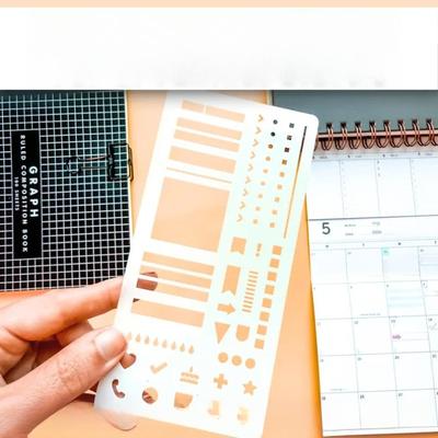 1Pcs Creative Planning Calendar Template Transparent Ruler Flexible Pattern Marking Safe Material Portable Compact