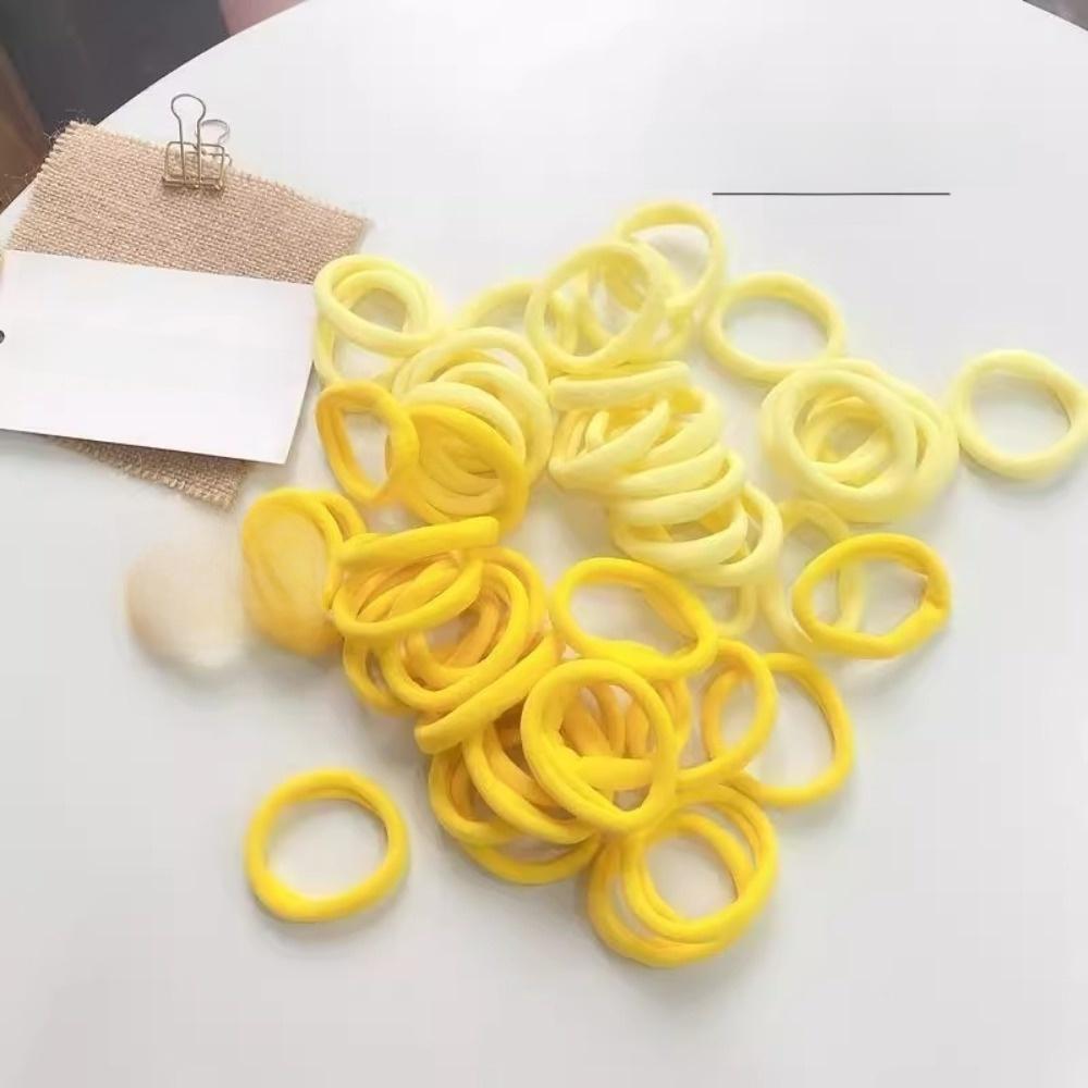 50PCS Non-Slip Colorful Elastic Hair Ties High Elastic Hair Bands New Ponytail Holders For Girls