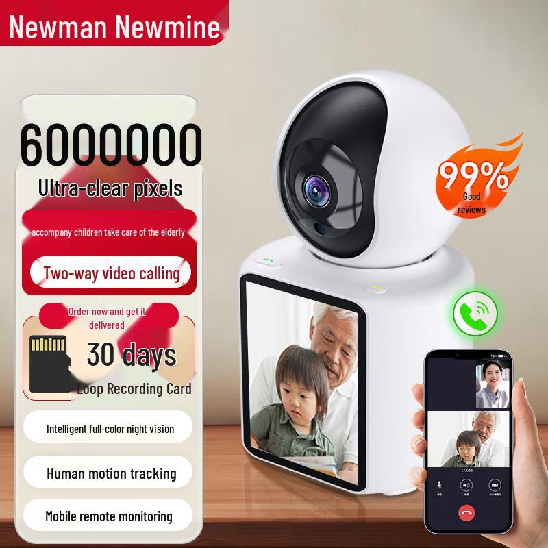 Newman AI 360° Schwenk-/Neige-Innenkamera CN-Stecker (Adapter enthalten)