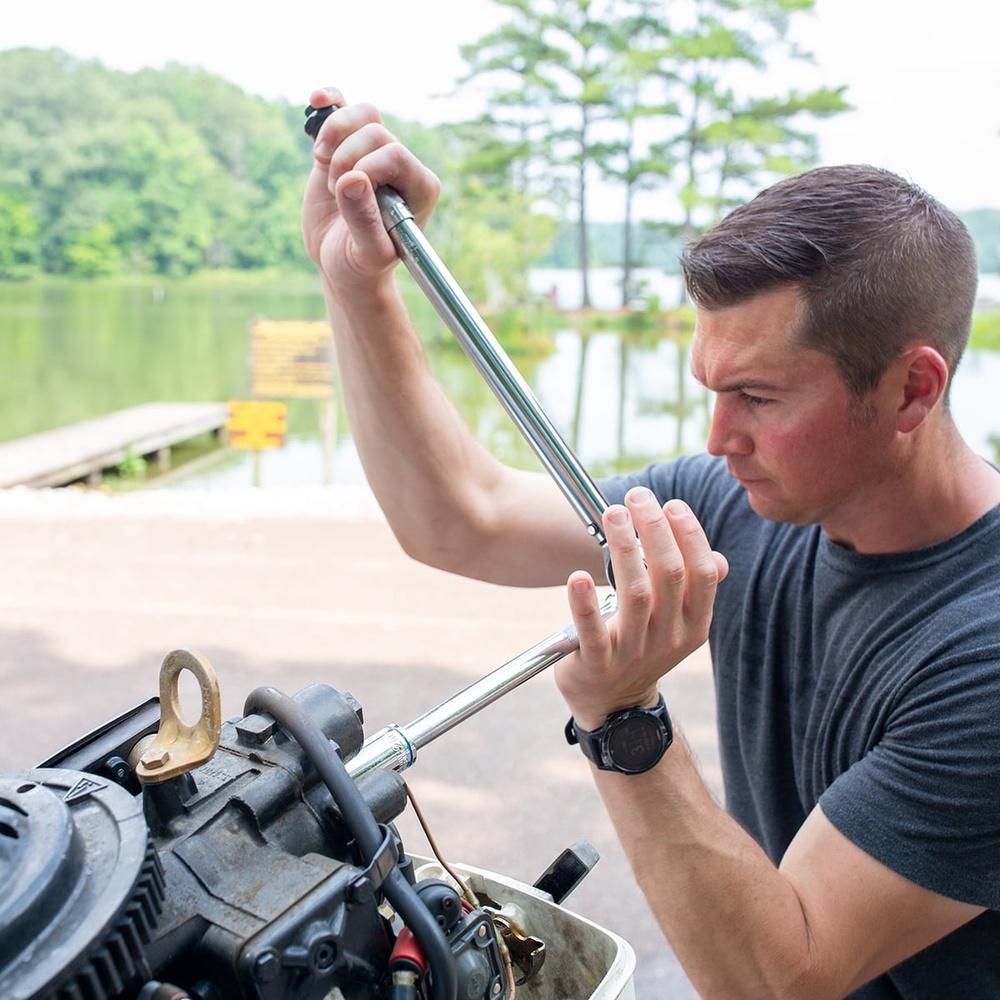 11 Piece Deep Metric Socket Set 3/8 Inch Drive Chrome Vanadium Steel Sockets with Removable Socket Rail Easy Storage