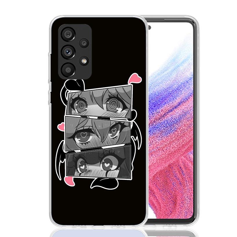 Anime Lovely Girl Eyes Phone Case For Samsung Galaxy A52 A32 A22 A12 A02S A50S A30S A51 A31 AA71 Note 20 Ultra 10 S10 Plus Galax